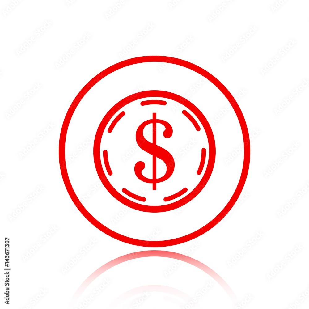 Obraz premium dollar money icon stock vector illustration flat design