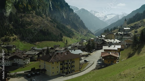 Skiresort village HUETTSCHLAG in the summer, Huettenschlag, Salzburg, Austria, Mar 2017 photo