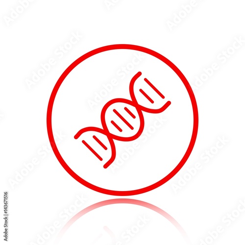 DNA icon stock vector illustration flat design