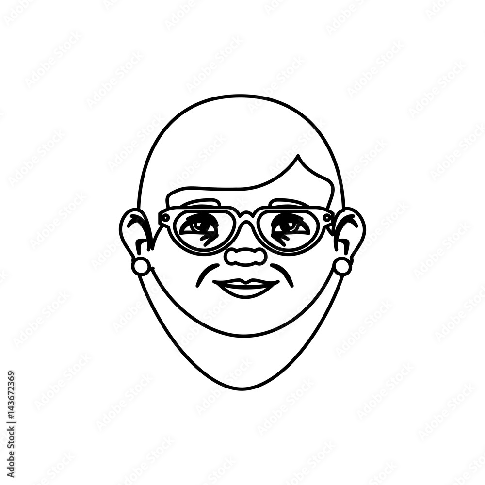 grandmother avatar character icon vector illustration design