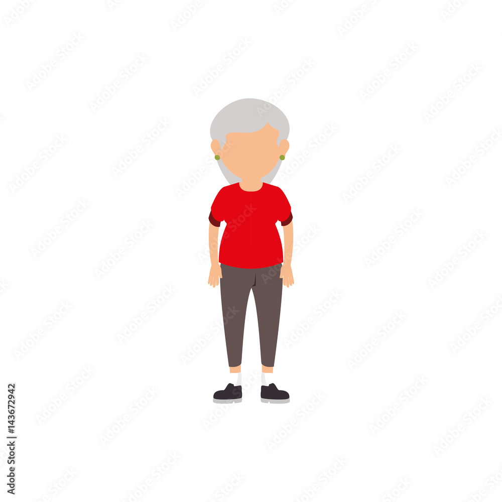 grandmother avatar character icon vector illustration design