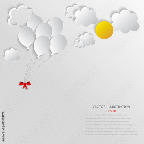 balloon in the clouds