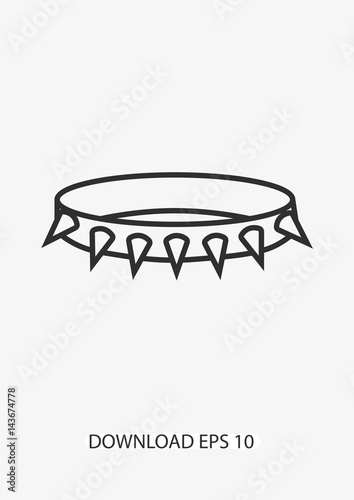 Dog collar icon, Vector