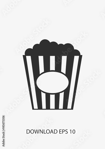 Popcorn icon, Vector