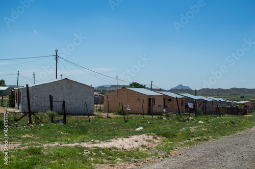 Township Houses in Beautiful Landscape, Free State, South Africa