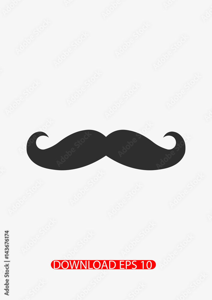 Mustache icon, Vector Mustache icon, Vector