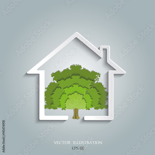 Eco House Vector