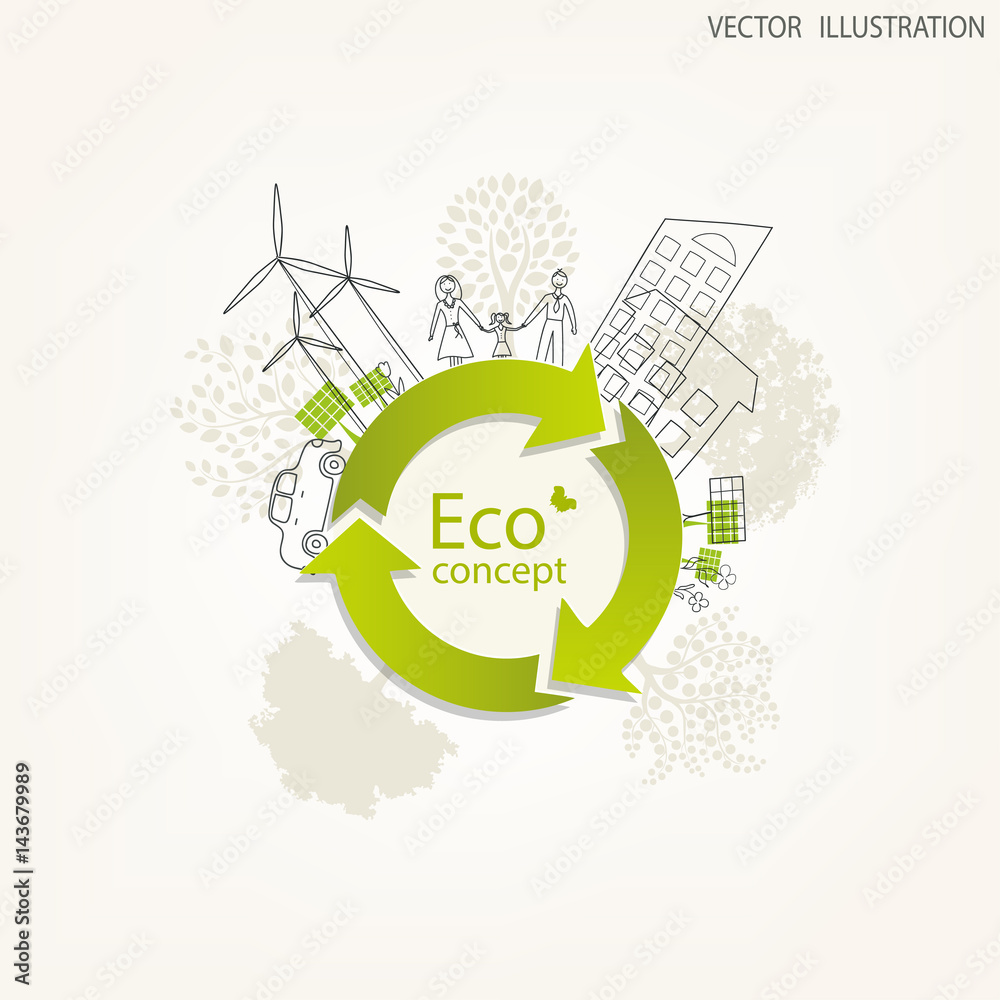 Environmentally friendly world. Environmentally friendly world.