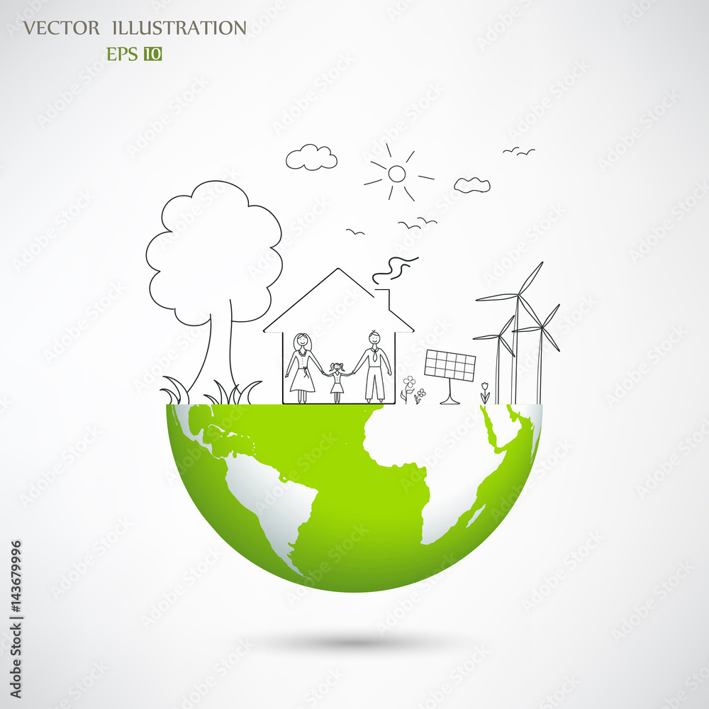 Environmentally friendly world. Environmentally friendly world.