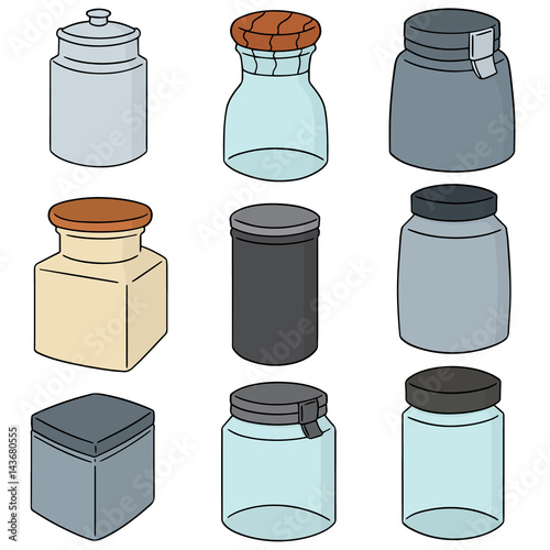vector set of jar