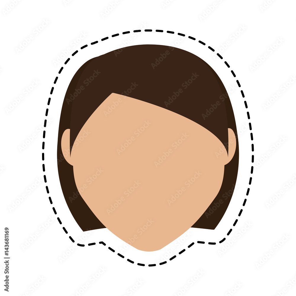 woman face cartoon icon over white background. colorful design. vector illustration woman face cartoon icon over white background. colorful design. vector illustration