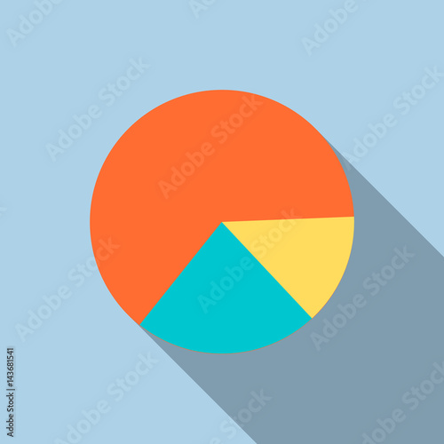 Free Download Diagram pie chart icon in flat style - GFXLoad