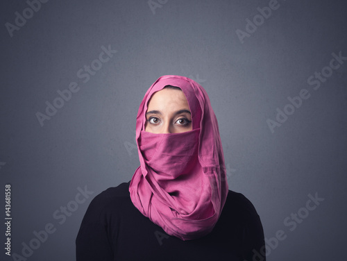 Photography Muslim woman wearing niqab