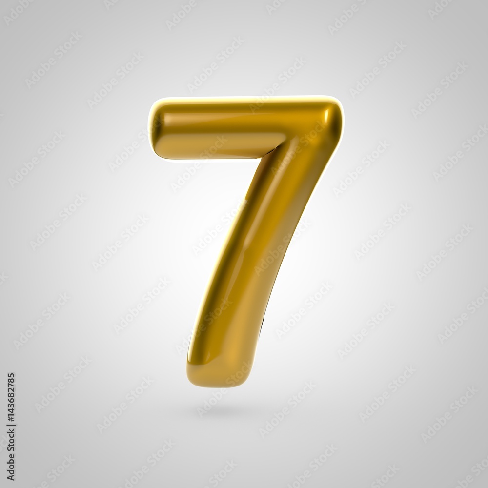 Metallic paint golden number 7 Metallic paint golden number 7