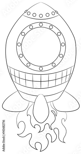 Niedliche Rakete Vektor Illustration