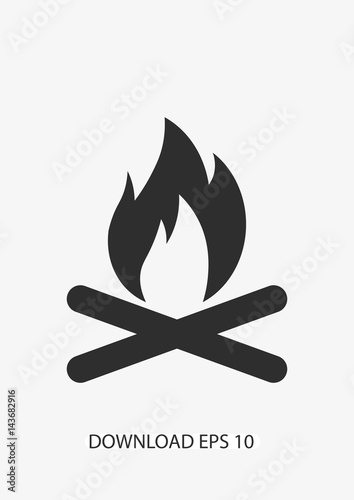 Campfire icon Vector