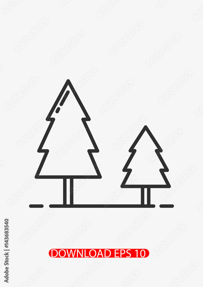 Forest landscape icon, Vector Forest landscape icon, Vector