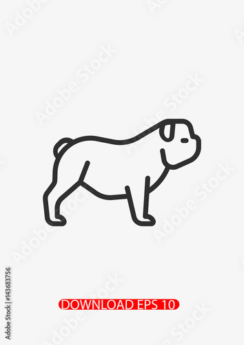 Bulldog icon  Vector