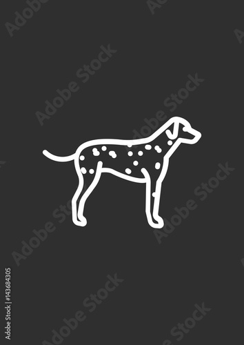Dalmatian dog icon  Vector