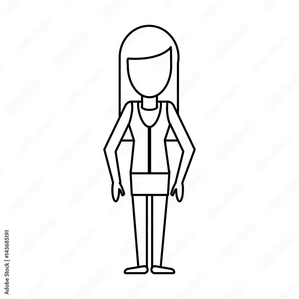 outlined woman girl avatar image vector illustration eps 10 outlined woman girl avatar image vector illustration eps 10