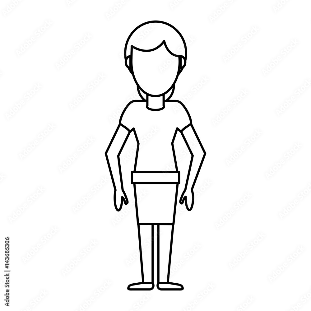outlined woman girl avatar image vector illustration eps 10 outlined woman girl avatar image vector illustration eps 10
