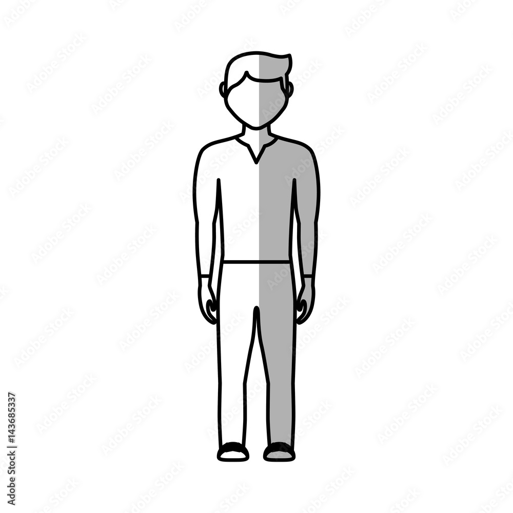man wearing casual clothes, cartoon icon over white background. vector illustration man wearing casual clothes, cartoon icon over white background. vector illustration