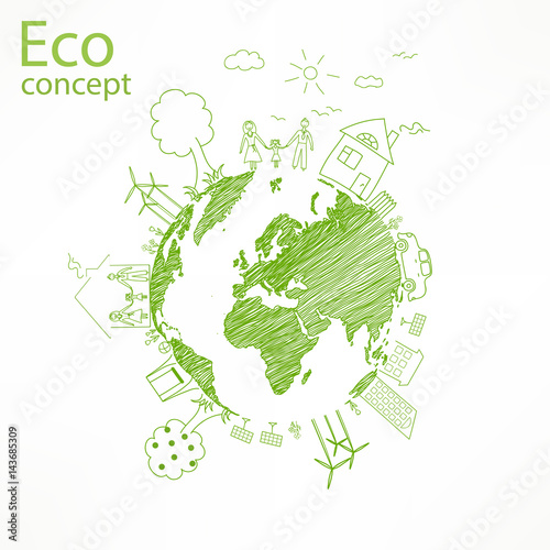 Environmentally friendly world.