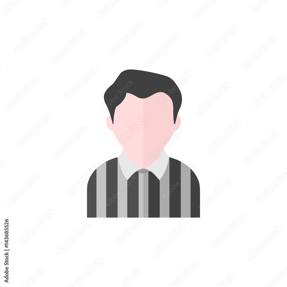 Flat icon - Referee avatar