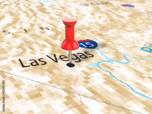 Photography Pushpin on Las Vegas map