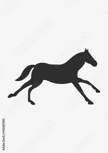 Running horse icon, Vector