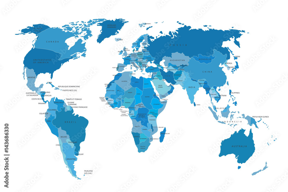 Political map of the world.