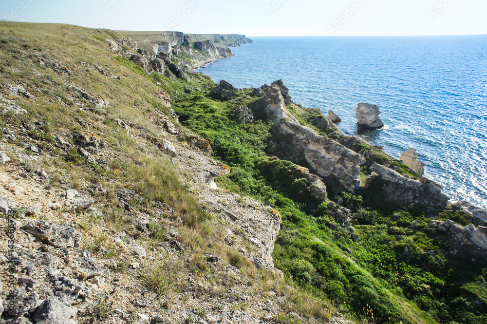 Seashore. Tarhankut, Dzhangul Russian Crimea at summer Seashore. Tarhankut, Dzhangul Russian Crimea at summer