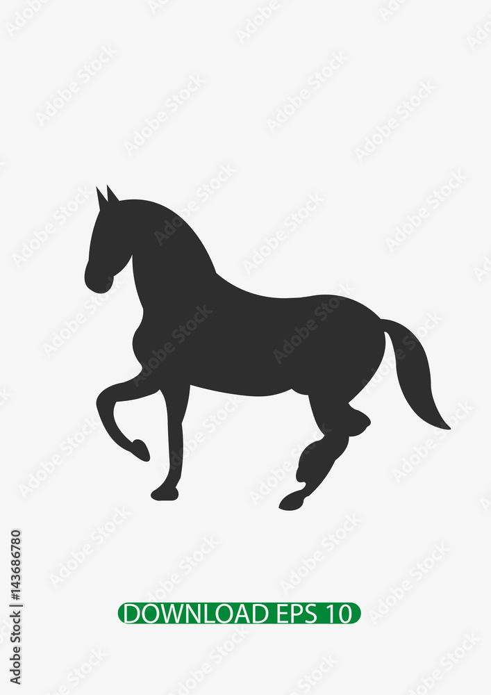 Obraz premium Dancing Horse icon, Vector
