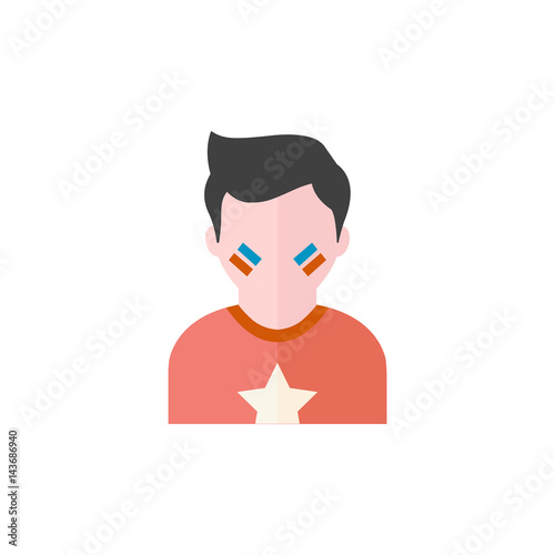 Flat icon - Football fans avatar