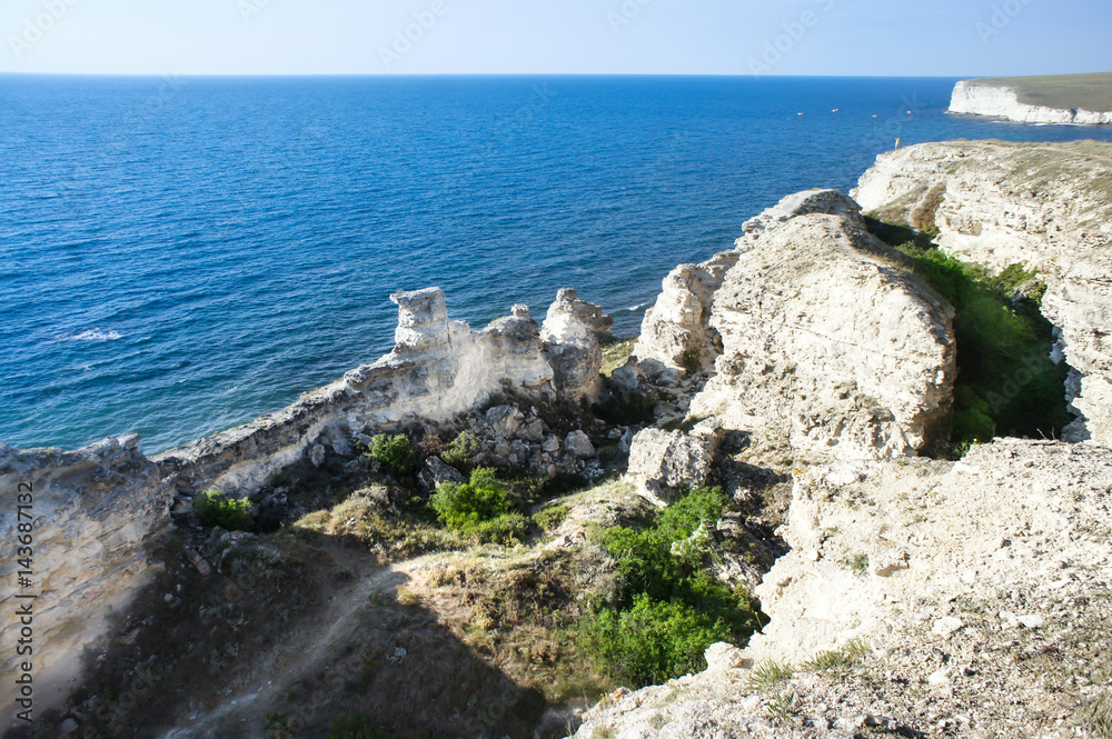 Seashore. Tarhankut, Dzhangul Russian Crimea at summer Seashore. Tarhankut, Dzhangul Russian Crimea at summer