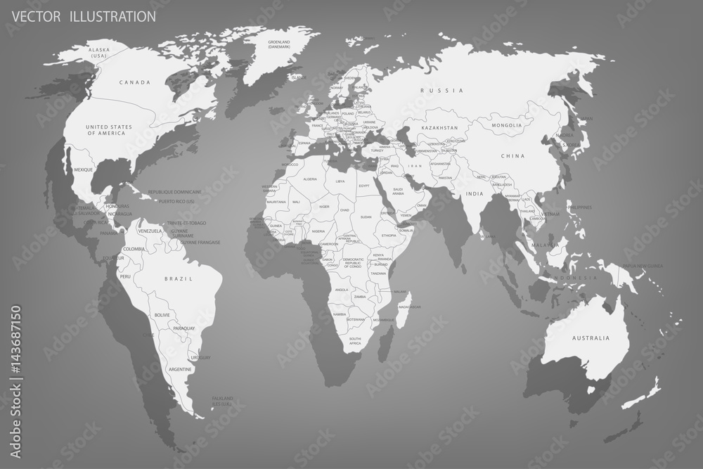 Political map of the world.