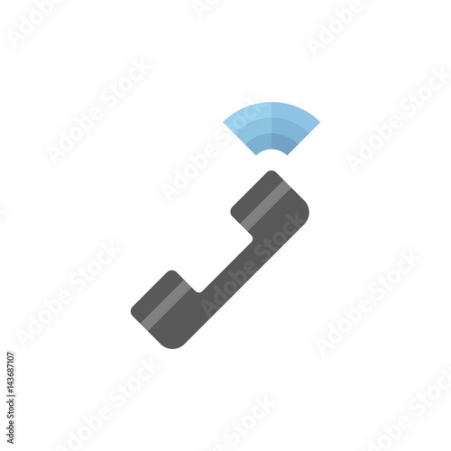 Flat icon - Landline telephone