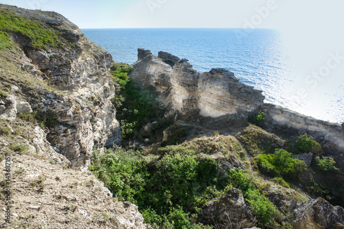 Seashore. Tarhankut, Dzhangul Russian Crimea at summer