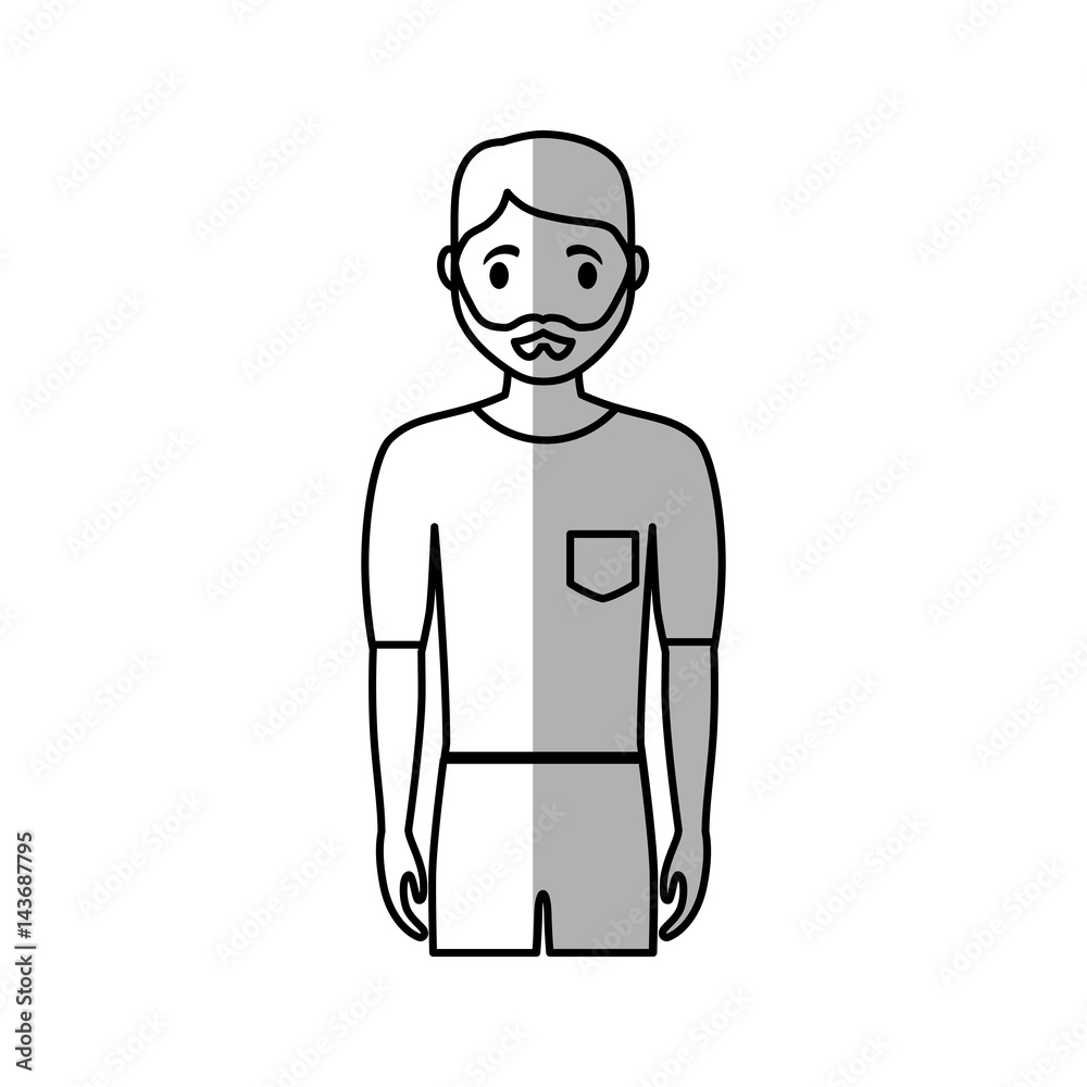 man wearing casual clothes, cartoon icon over white background. vector illustration man wearing casual clothes, cartoon icon over white background. vector illustration