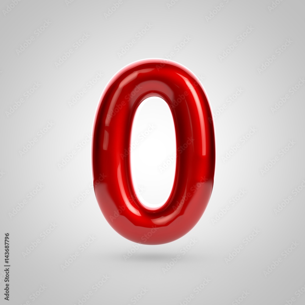 Metallic paint red number 0 Metallic paint red number 0