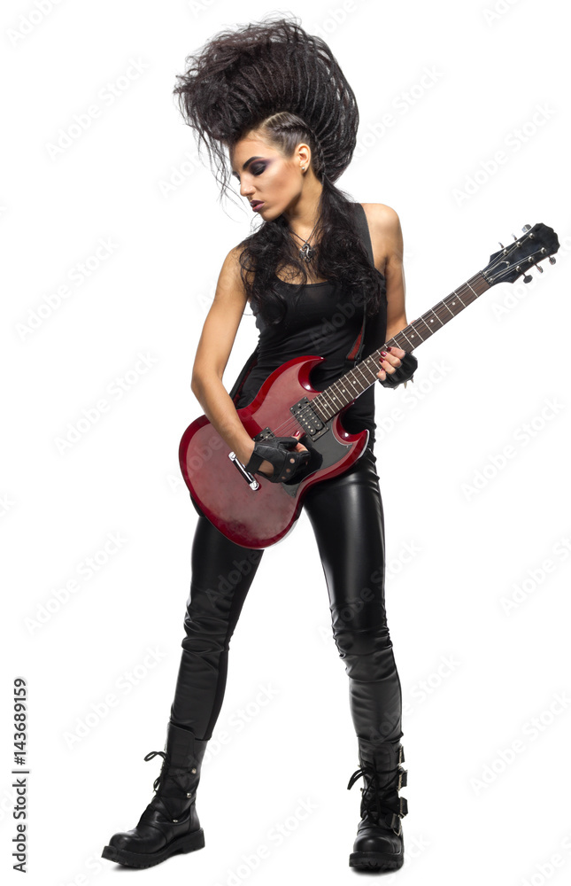 Young woman rock artist