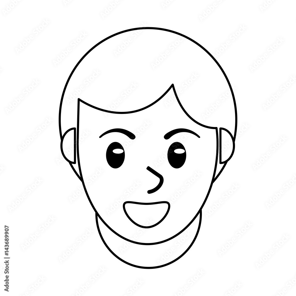 face male avatar smile outline vector illustration eps 10 face male avatar smile outline vector illustration eps 10