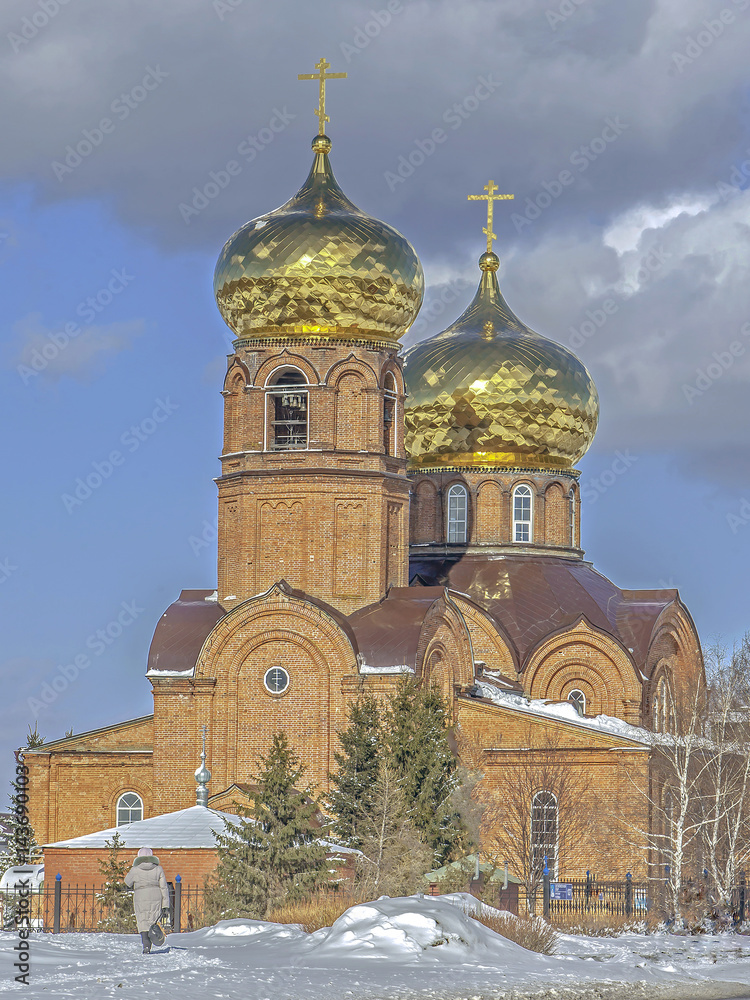 Church with Golden domes Church with Golden domes