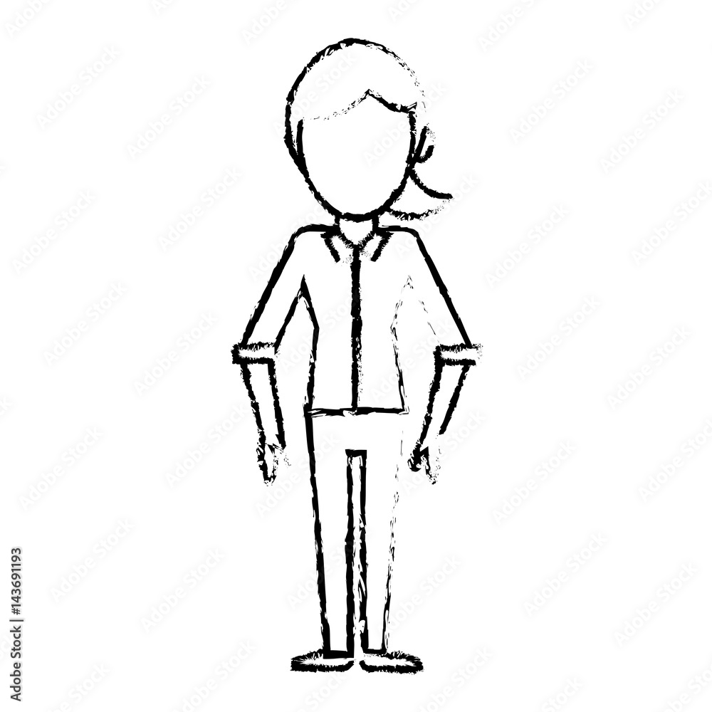 sketch female girl faceless image vector illustration eps 10 sketch female girl faceless image vector illustration eps 10