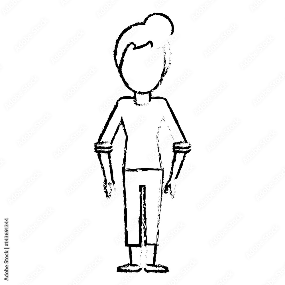 sketch female girl faceless image vector illustration eps 10 sketch female girl faceless image vector illustration eps 10
