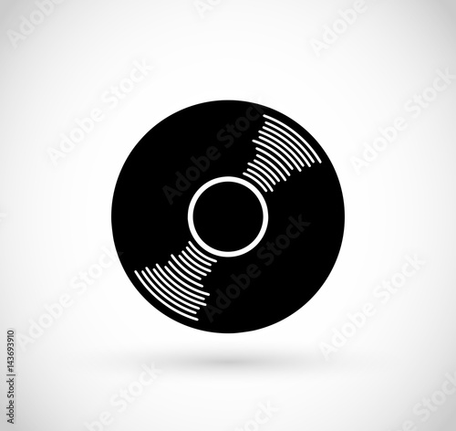 Vinyl record icon vector