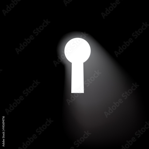 Vector keyhole window background.
