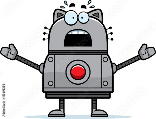 Scared Robot Cat