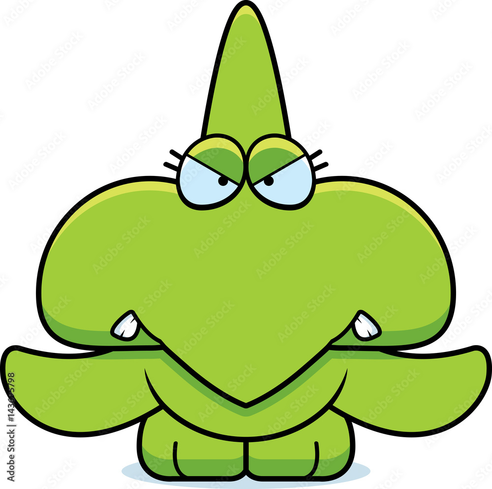 Fototapeta premium Cartoon Angry Pterodactyl