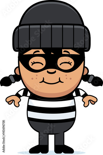 Smiling Cartoon Little Burglar